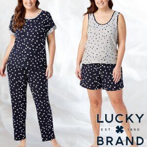 Lucky Brand | Women's 4 Piece Lounge Set | Navy Blue Stars | NWOT